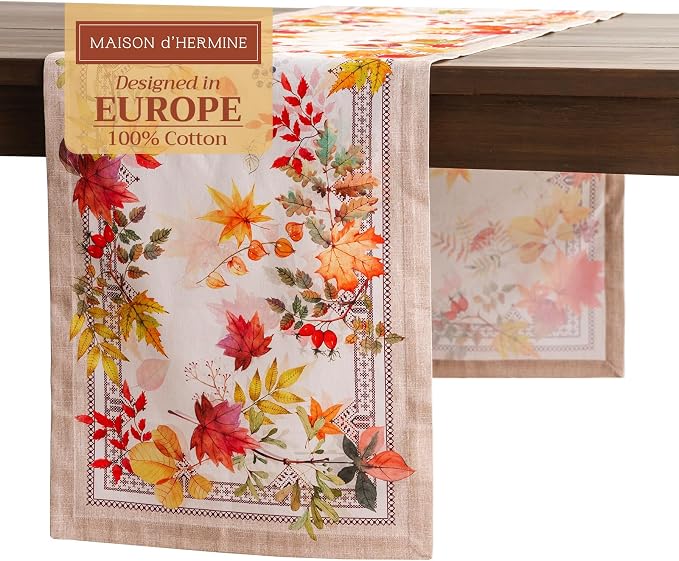 Maison d' Hermine Table Runner 100% Cotton 14.50" x 72" | Table Runners 72 by MaisondHermine