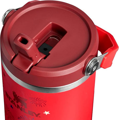 STANLEY IceFlow 2.0 Flip Straw Tumbler, 30 oz, Chili Red Fireworks | Easy Carry - Image 4