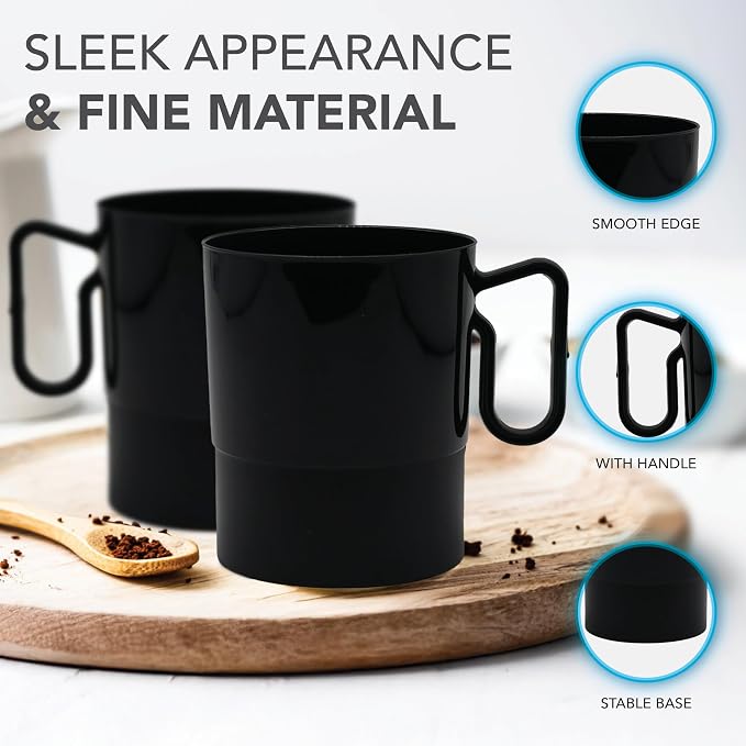 Party Essentials 8-Ounce Hard Plastic Coffee Cup/Tea Mug - Image 6