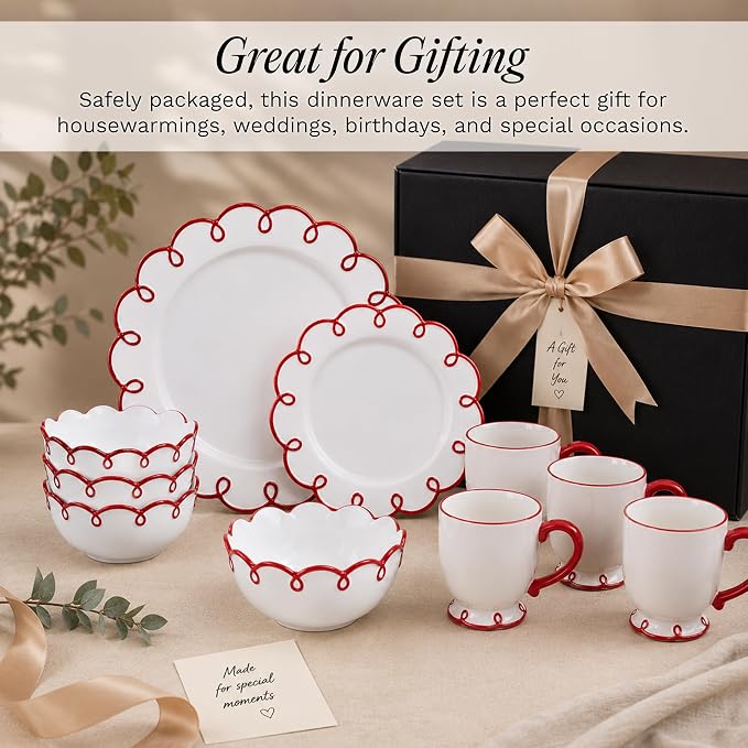 Sango 12-Piece Stoneware Dinnerware Set - Image 5