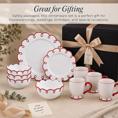 Sango 12-Piece Stoneware Dinnerware Set - Image 5