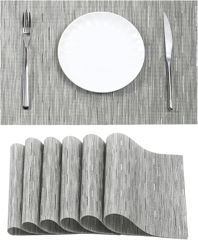 Leetaltree Silver Placemats Set of 6 by Leetaltree-ArtatEveryTable