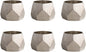 DII Decorative Geometric Napkin Ring Set, Triangle Band Silver by DII