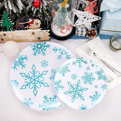 175Pcs Christmas Plates and Napkins Disposable Dinnerware Set - Image 6
