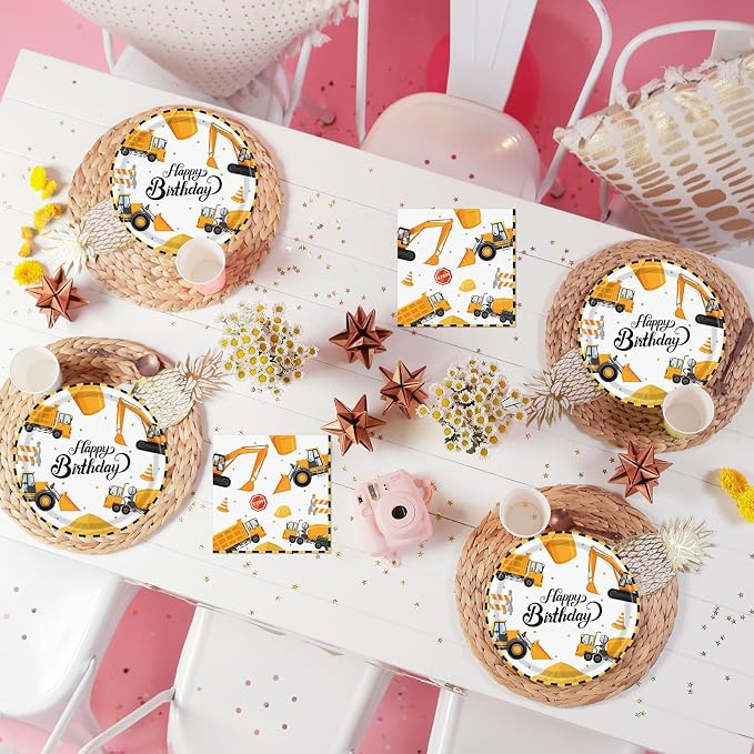 Construction Plates and Napkins Party Supplies - Image 6