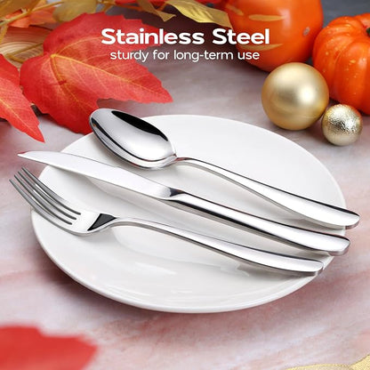 Onader 40 Piece Heavy Duty Silverware, Flatware Set - Image 3