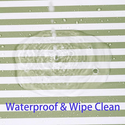 Walrus Round Vinyl Fitted Tablecloth with Flannel Backing Elastic Edge Design Table Cover Waterproof Oil-Proof PVC Table Cloth Stain-Resistant Best for 37"-44" Round