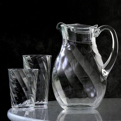 Amazing Abby - Glacier - 14-Ounce Plastic Tumblers (Set of 8), All-Clear Reusable Plastic Cups, Stackable, BPA-Free, Shatter-Proof, Dishwasher-Safe