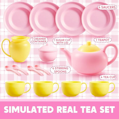 JOYIN 18PCS Pretend Tea Party Set, Mini Kitchen - Image 2
