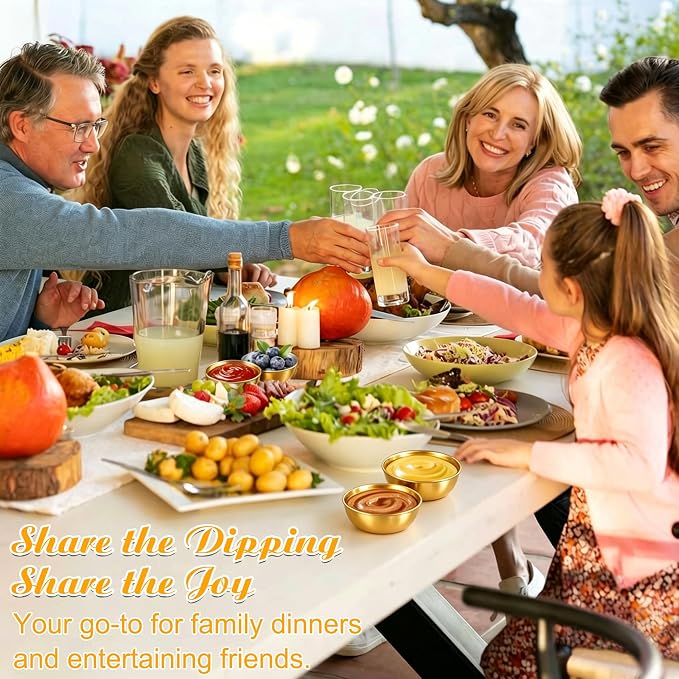 LIEMAND Stainless Steel Small Dipping Bowls, Round Small Bowls, - Image 9
