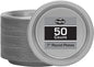 Hanna K. Signature Silver Solid Color Premium Heavy Weight Plastic Appetizer by HannaKSignature