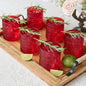 Kate Aspen Retro Arch Floral Red Drinking Glasses Set of 6, 10 oz Vintage by KateAspen