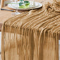 Cheesecloth Table Runner 10FT Khaki Boho Gauze Rustic Sheer Table Runners | by Xiomot