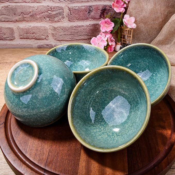 Porcelain Rice Bowls Ceramic Sushi Bowl Set of 4 Perfect - Image 4