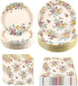 180Pcs Vintage Floral Party Supplies Paper Plates and Napkins Serve 60 | by Hpscdyo