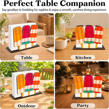 Ice Cream Decor Wood Napkin Holder - Image 6