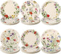 Umigy 120 Pcs Vintage Wild Floral Paper Plates 7 Inch Floral Plates, Fall Summer Flower Dinner Tableware Watercolor Flower Tea Party Dessert Tableware for Birthday Wedding Baby Bridal Shower Party