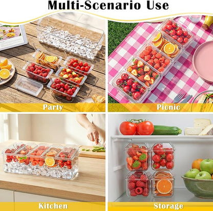 ARSTPEOE Condiment Tray, Chilled Condiment Server, Bar Accessories on Ice | - Image 7