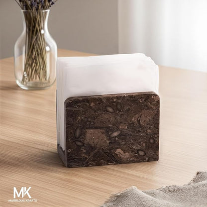 Marble Mini Napkin Holder 3" x 4" Inch Oceanic Stone - Image 2