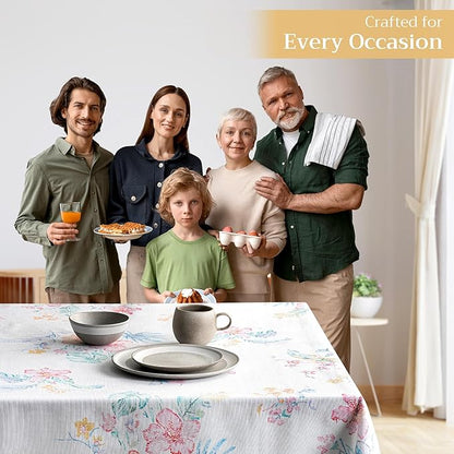 Maison d' Hermine Table Cloth Rectangle Table 100% Cotton 60 x 108 Inches Tablecloth Reusable Decorative for Dining Room Farmhouse Home Valentines Day Decorations Spring Summer - Paradise Island