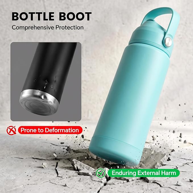 Fijinhom 18oz Insulated Stainless Steel Water Bottle, Wide Mouth Double Wall - Image 3