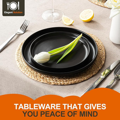 EWFEN Plates and Bowls Sets, 12 Pieces Ceramic Dinnerware Set - Image 2