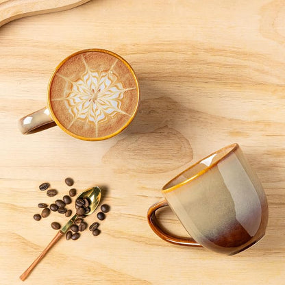 theterra Ceramic Coffee Mugs Set of 6, 12 oz Coffee Cups - Image 3