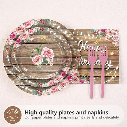 96 Pcs Wooden Birthday Party Decorations - Image 2
