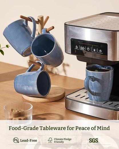 famiware Aurora Coffee Mugs, 14oz Mug Set of 4, Stoneware Mug, Cups - Image 2