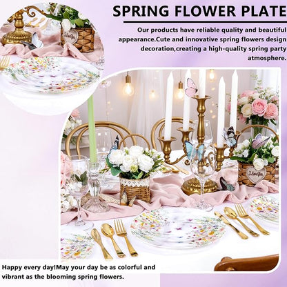 60PCS Wildflower Plates Disposable - Image 8