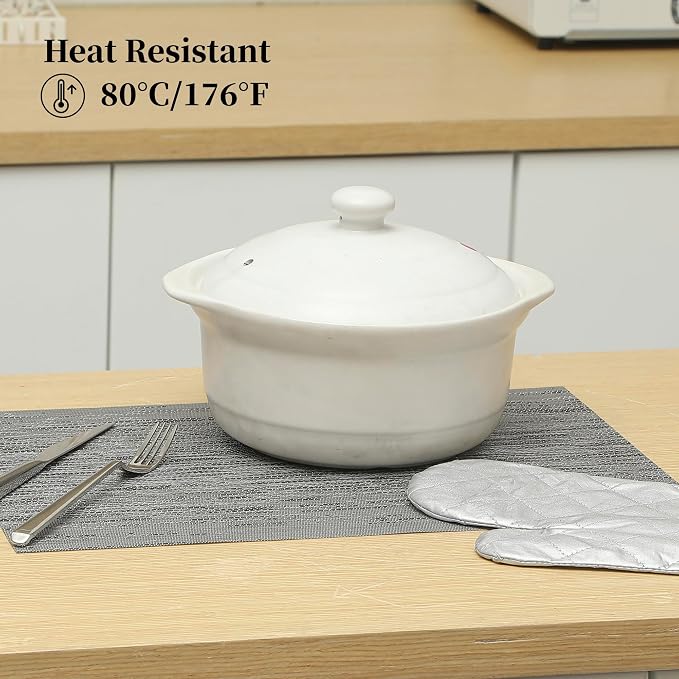 Leetaltree Grey Placemats, Heat Resistant Non-Slip Place mats - Image 5