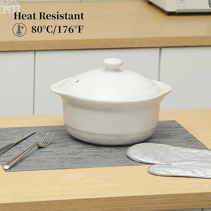 Leetaltree Grey Placemats, Heat Resistant Non-Slip Place mats - Image 6