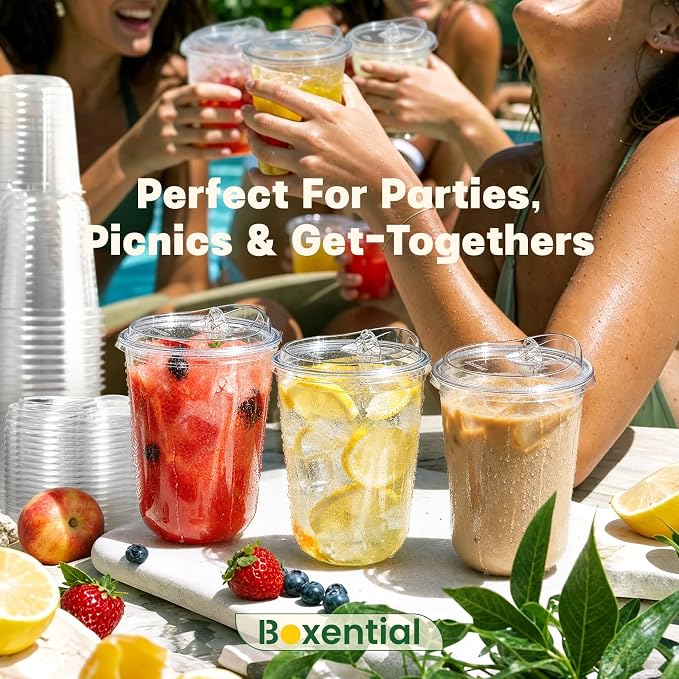 100 Pack 16 oz Round Bottom Plastic Cups - Image 6