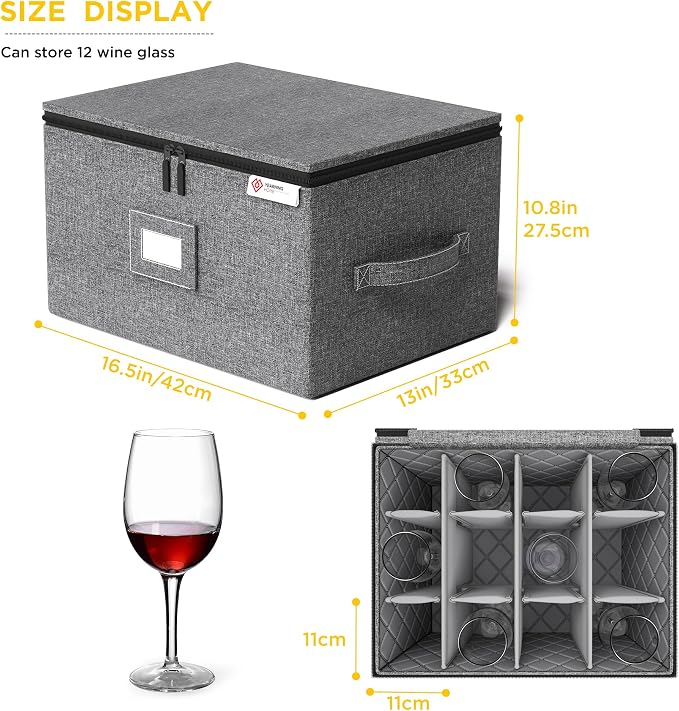 2 Pack Wine Glass Storage Box - Image 2