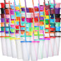 Honeydak 100 Pack Tumbler with Straw and Lid Bulk Cups by Honeydak