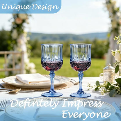 100Pack Plastic Wine Glasses, 7oz Vintage Goblets - Image 4