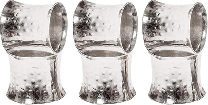 CLEENTABLE Farmhouse Napkin Rings Metal Spiral Napkin Rings -12 Pcs, Handcrafted Napkin Holders Buckles for Family Dinner, Christmas, Wedding, Party, Table Decorations (Silver)