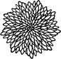 Snowkingdom Pack of 12 Black Placemats Washable Pressed Vinyl Laser Cut Dining Table Mats Round Floral Charger Decoration for Christmas Halloween Thanksgiving Wedding