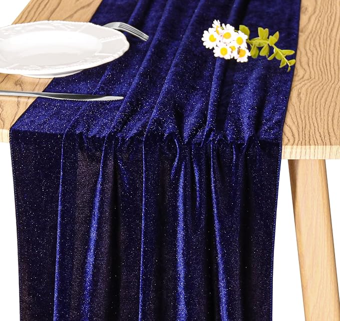 Velvet Table Runner 20 x 120 Inches 10ft Luxurious Thick Soft Velvet Christmas by JALANCY