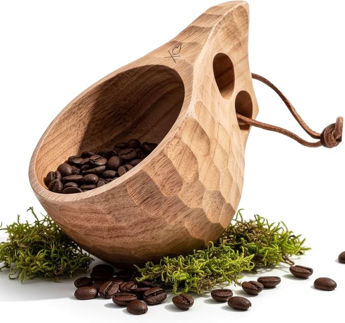 überleben | Kuksa Wooden Cup – Handcarved 8oz Coffee Mug, Bowl by %C3%9Cberleben