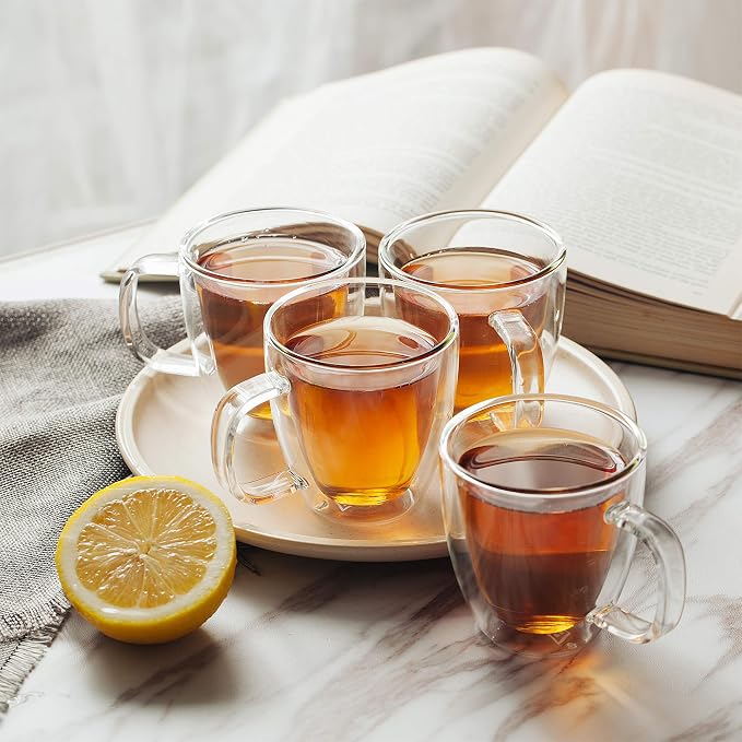 BTaT- Double Walled Glass Coffee Mugs, 16 oz, Glass Coffee Cups - Image 4