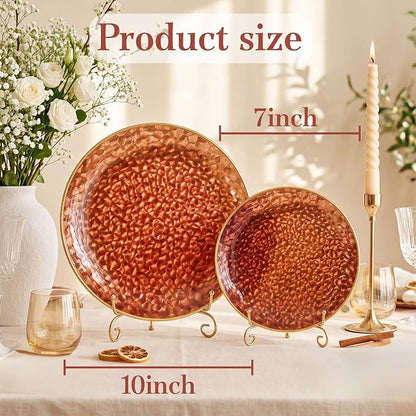 Rubtlamp 60Pcs Amber Plastic Plates - Image 2