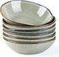 AmorArc Ceramic Cereal Bowls Set of 6, 24 oz Handmade Stoneware Bowls Set for Cereal Soup Salad, Stylish Kitchen bowls for Meal, Dishwasher & Microwave Safe