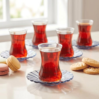 KARACA Luna 12-Piece Turkish Tea Cups by Karaca