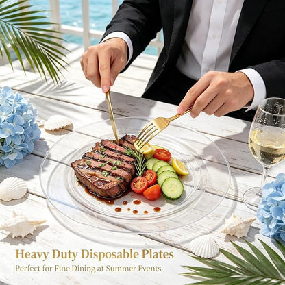 FLOWERCAT 60PCS Clear Plastic Plates - Image 11