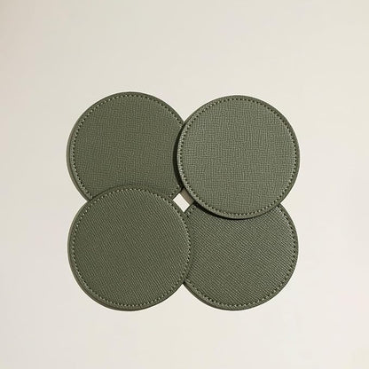 OLETHA Aesthetic Round Drink Coasters, dining tables & office desks; wipe clean - Image 5