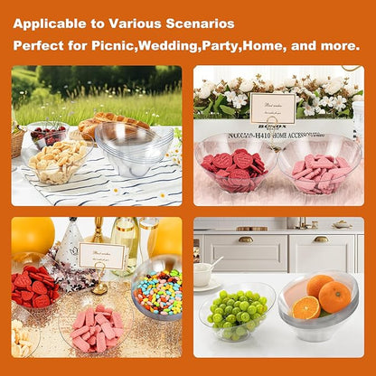 20 Pack Clear Plastic Serving Bowls - Image 4
