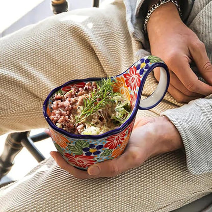 ALMA 16oz Soup Bowl with Handle, Ceramic Soup Cup - Image 2