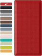 Ophanie Kitchen mats for Floor, 3/4 inch Thick, Kitchen Rugs, 20''x48'' Anti Fatigue Standing Cushioned Mat, Waterproof,Comfort Ergonomic mat for Office, Home, Sink, Red Non-Slip Bottom