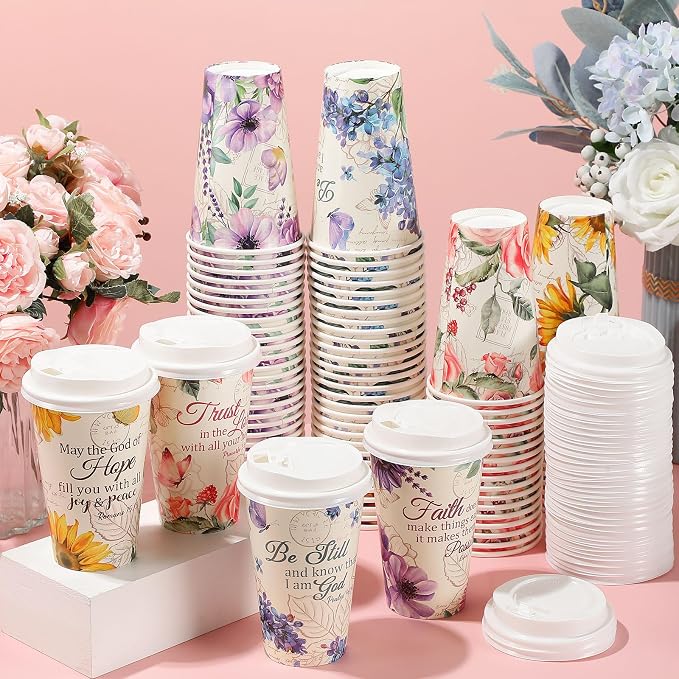 Dandat 50 Pcs Christian Disposable Coffee Cups - Image 4